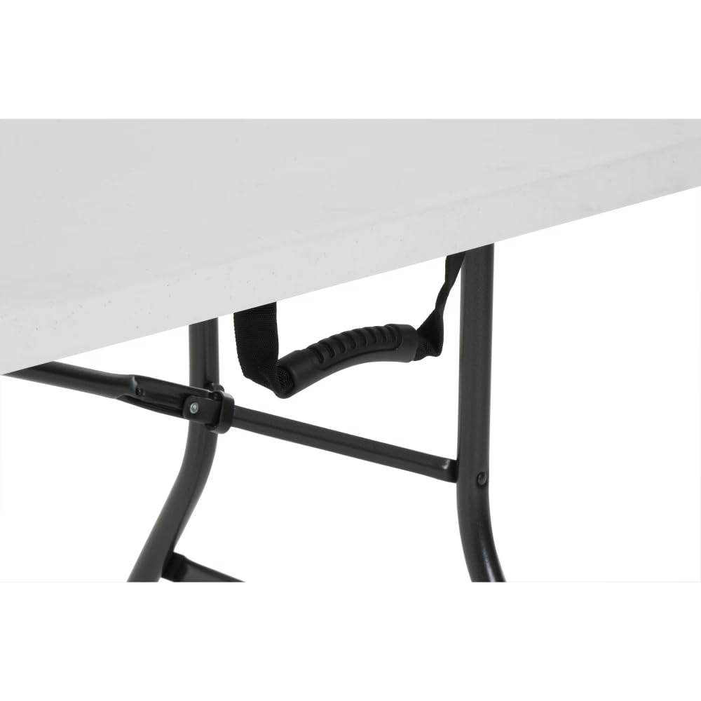 6 ft White Speckle Folding Utility Table H201929