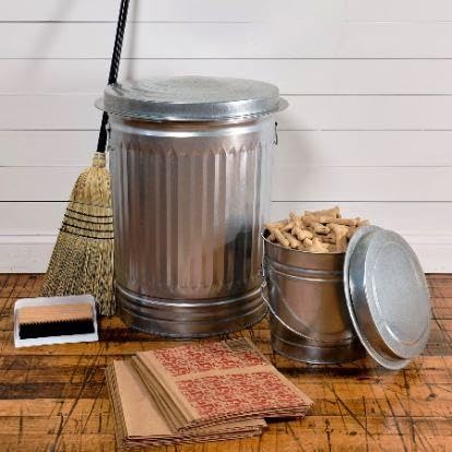 31-Gallon Galvanized Steel Trash Can with Lid A5145
