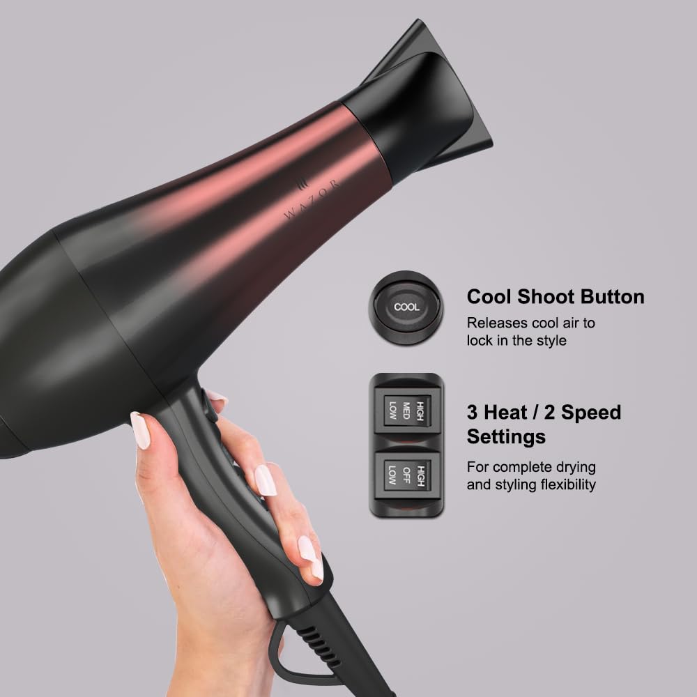 1875W Ceramic Tourmaline Ionic Hair Dryer I22449
