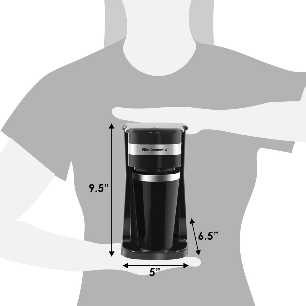 Black Single-Serve Compact Coffee Maker X869