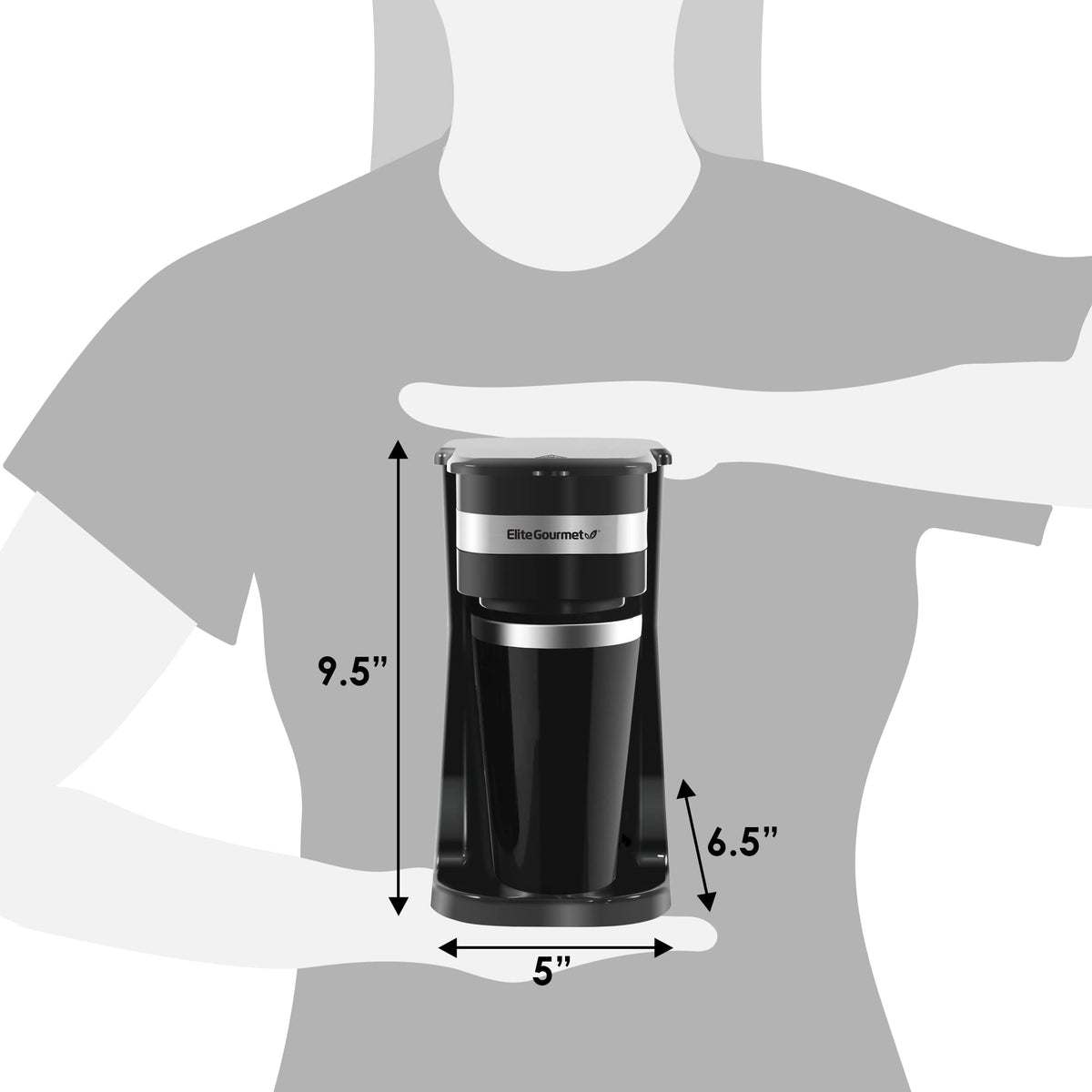 Black Single-Serve Compact Coffee Maker X869