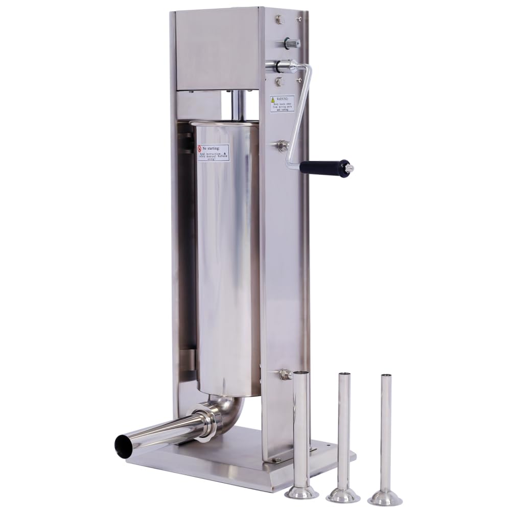 Stainless Steel Vertical Sausage Stuffer with 4 Stuffing Tubes X7875