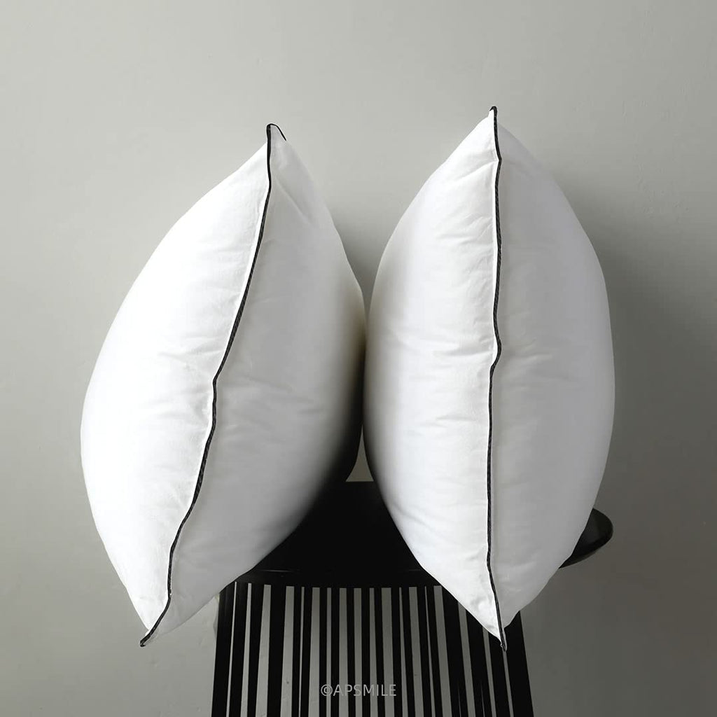 Organic Feather Down Pillows Set of 2 King Size 100% Cotton Cover G9583