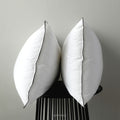 Organic Feather Down Pillows Set of 2 King Size 100% Cotton Cover G9583