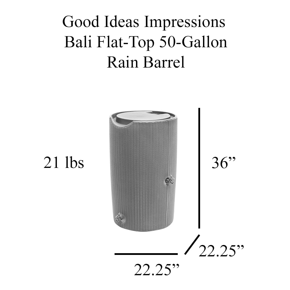 50 Gallon Flat Top Rain Saver Dark Brown A161085