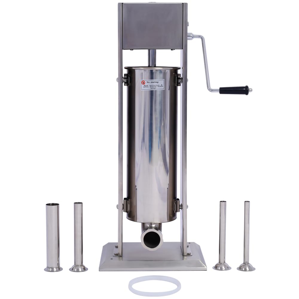 Stainless Steel Vertical Sausage Stuffer with 4 Stuffing Tubes X7875