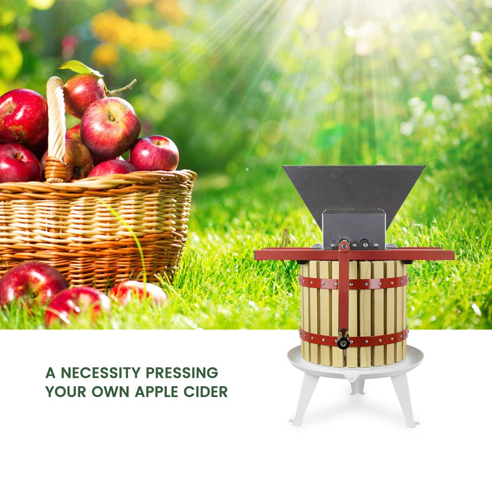 7L Manual Juicer Grinder Stainless Steel 1.8 Gallon Red Q284