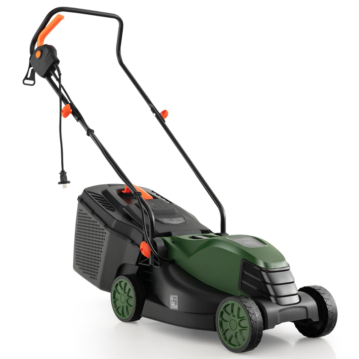 14" Corded Electric Push Lawn Mower with Grass Collection Box H966623
