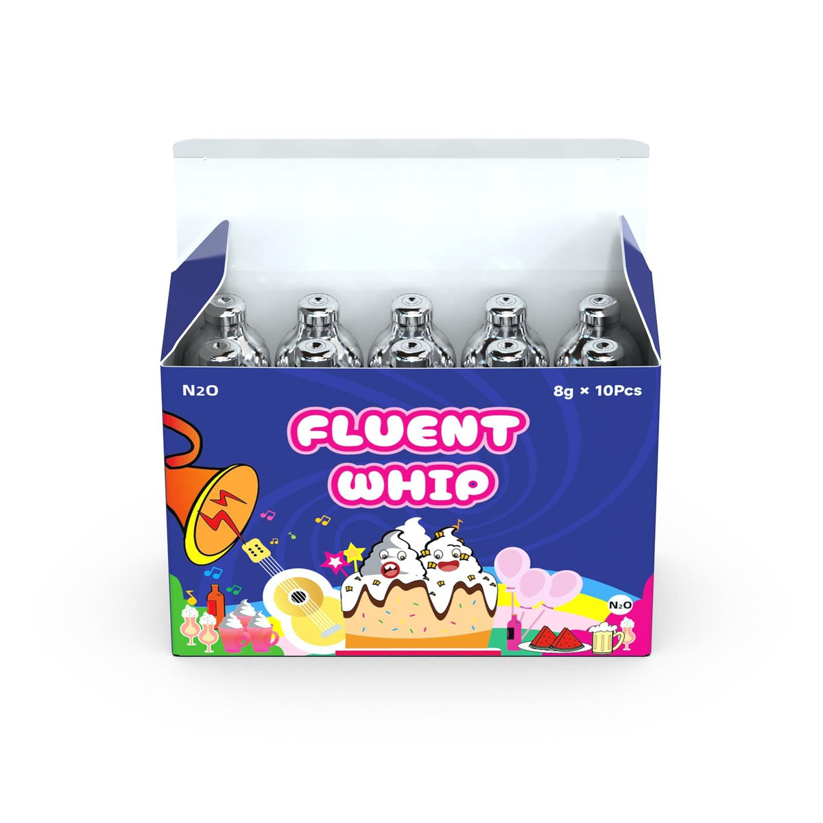 8g Food Grade N2O Cream Chargers 10 Pack I535