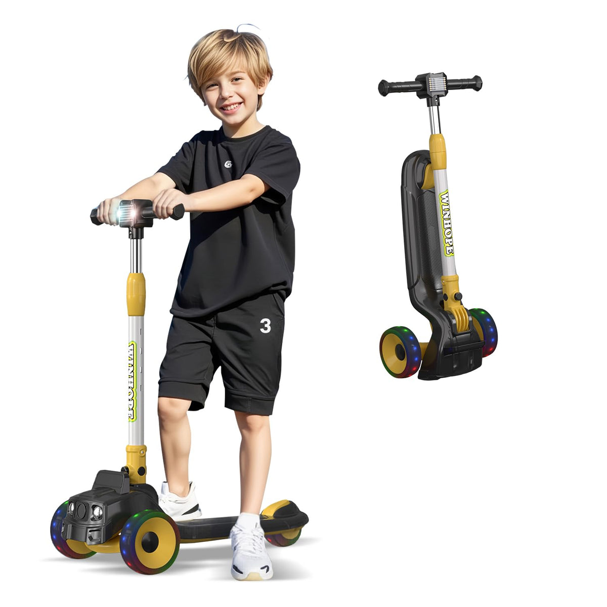 Foldable 3 Wheel Kids Scooter W617