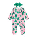 Newborn Baby Girl Footie Romper Sleeper Outfit W874