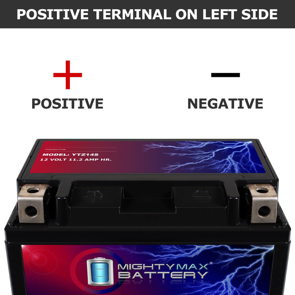 12 Volt 11.2 AH 230 CCA Rechargeable Maintenance Free SLA AGM Motorcycle Battery Pack of 2 W374