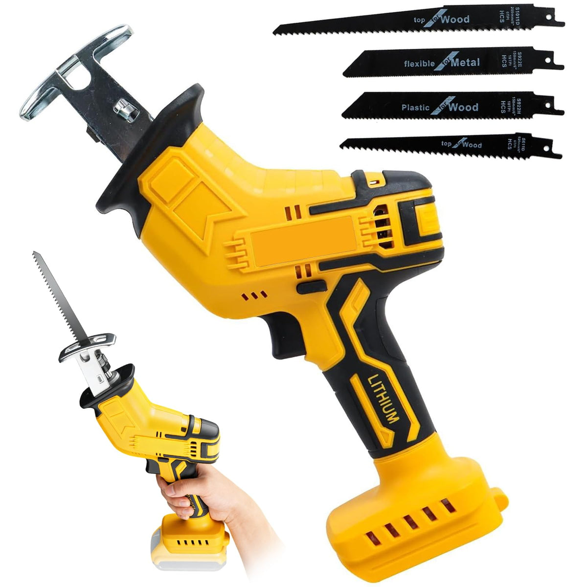 Cordless Reciprocating Saw 0-3500 SPM Variable Speed with 4 Blades G394