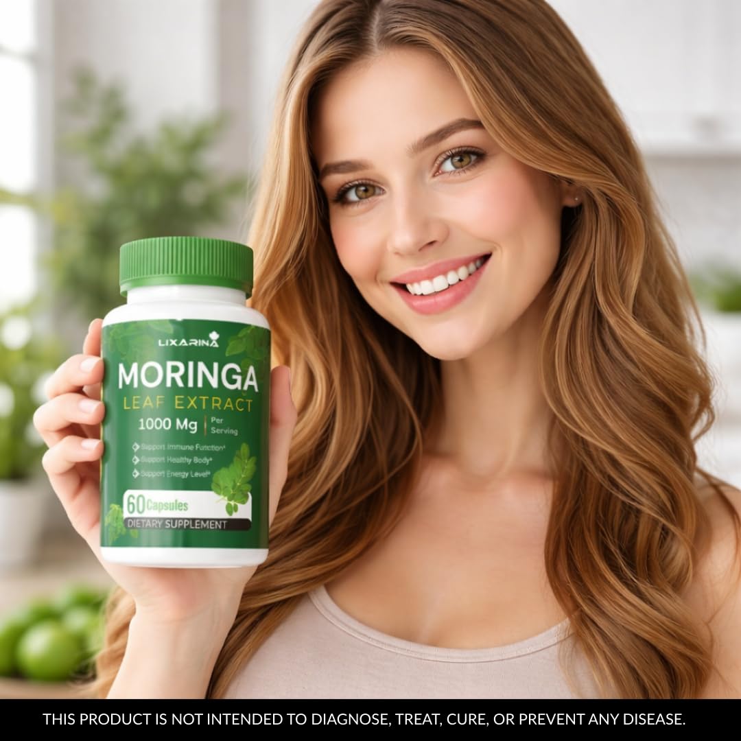 Moringa Capsules Organic 1000MG 60 Count Pack-2 Z800846