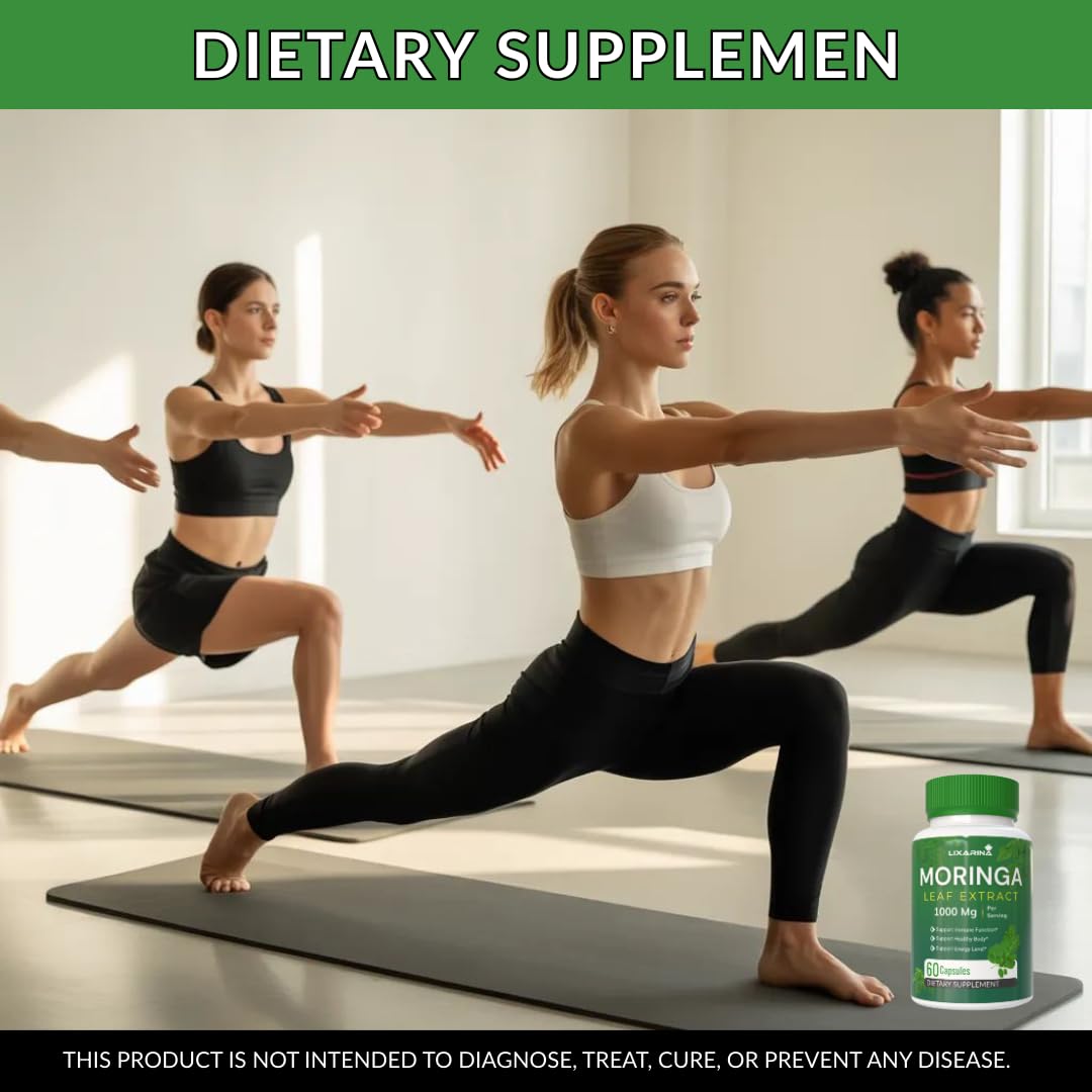 Moringa Capsules Organic 1000MG 60 Count Pack-2 Z800846