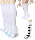 White 2 Pairs Medical Tube Socks Y8166