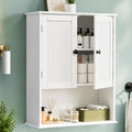 30" x 24" White Wooden Bathroom Wall Cabinet Y691