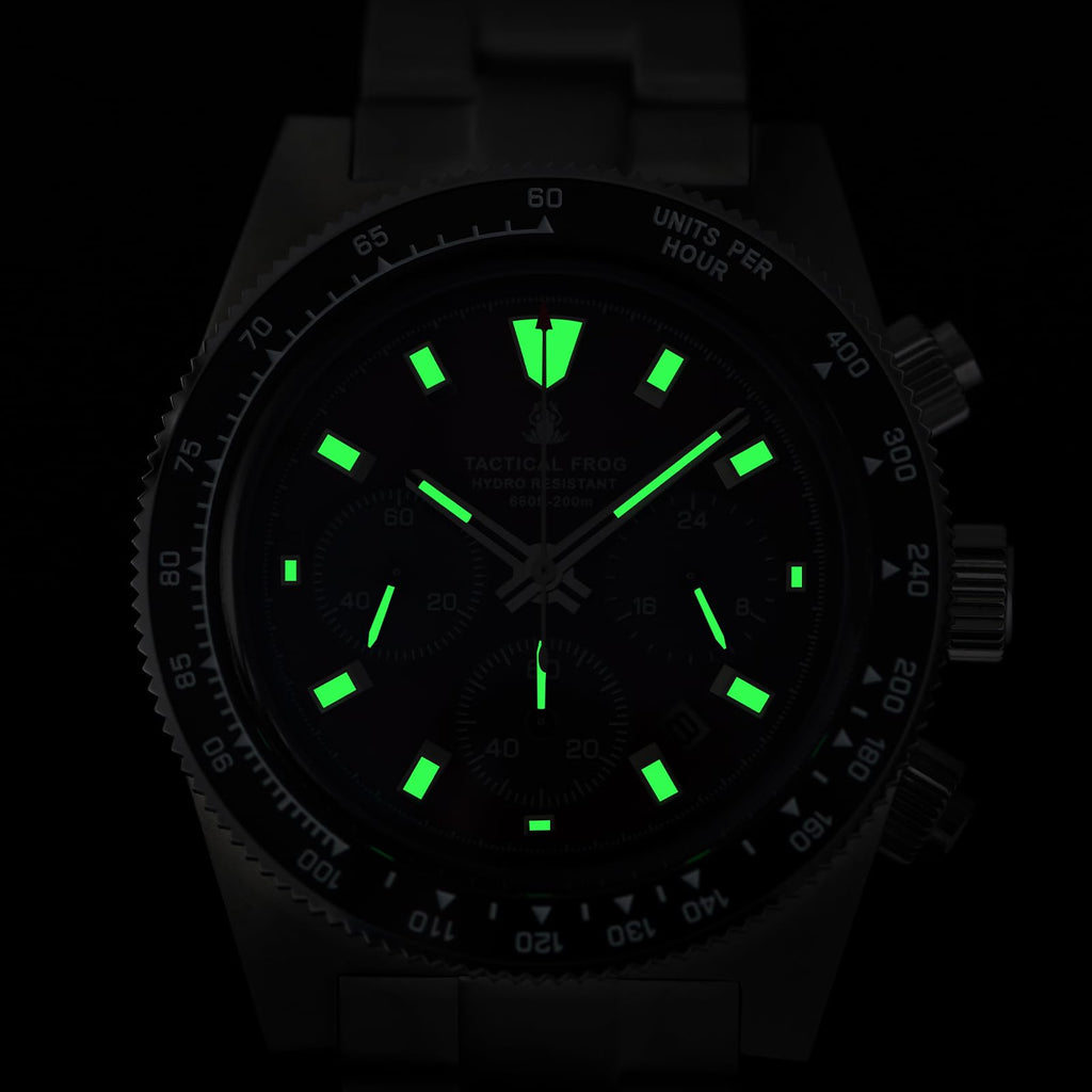 Chronograph Watch Sapphire Crystal Waterproof 100M O26753