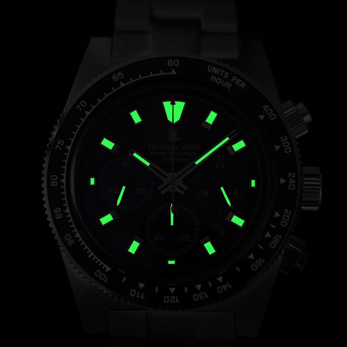 Chronograph Watch Sapphire Crystal Waterproof 100M O26753