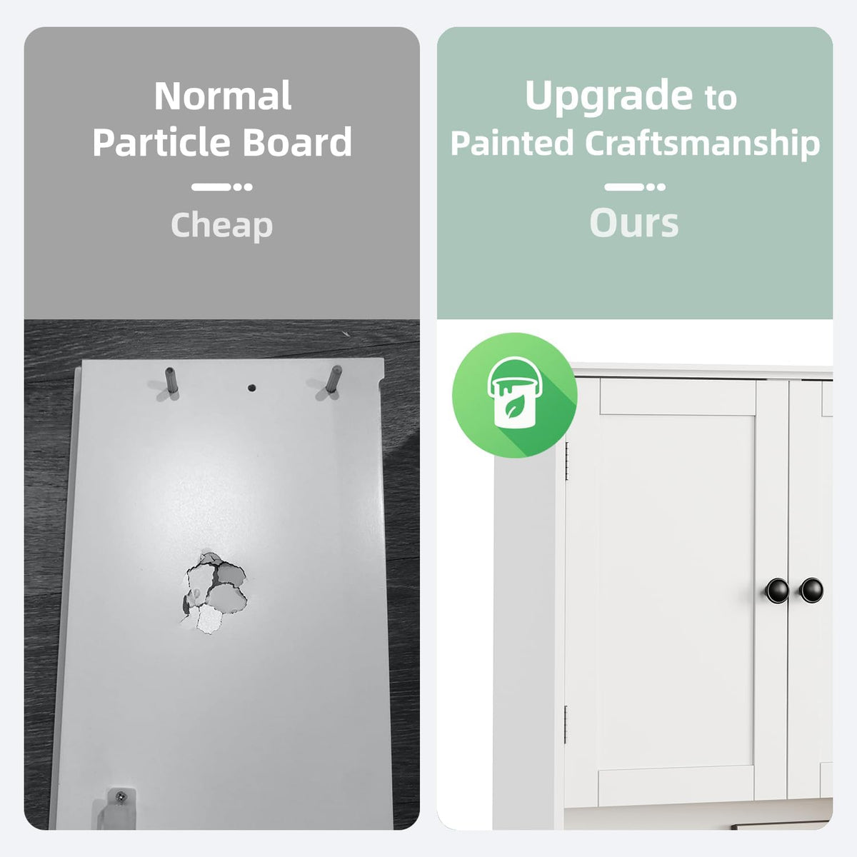 30" x 24" White Wooden Bathroom Wall Cabinet Y691