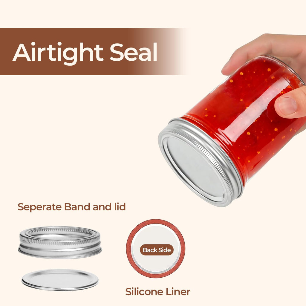 16 oz Wide Mouth Mason Jars 4 Pack V10625