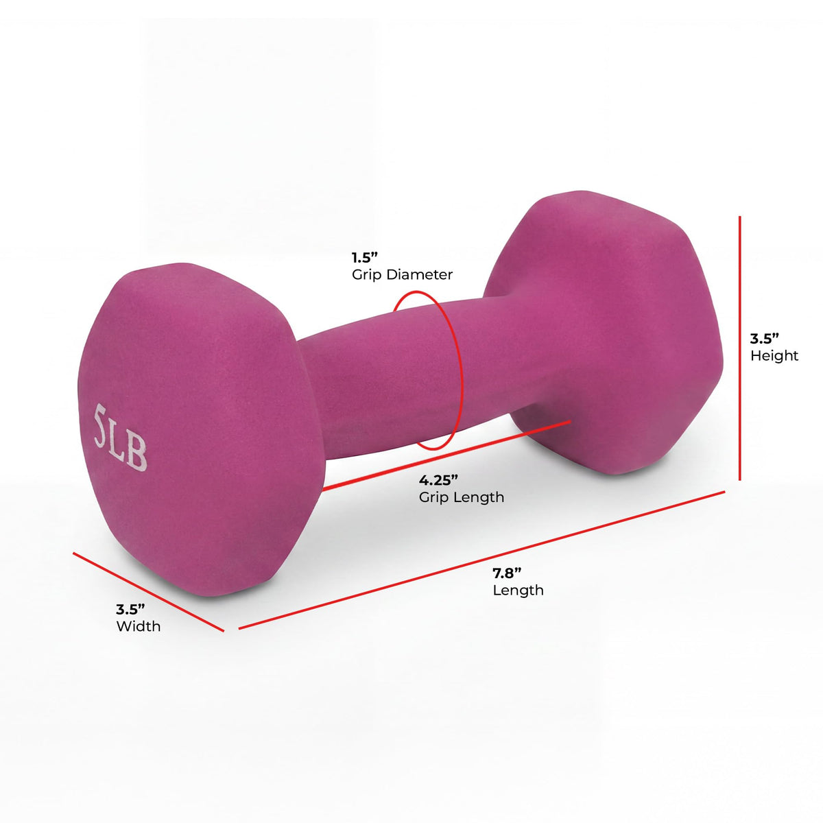 Neoprene Hex Dumbbell 2-10 lb Pair H95208