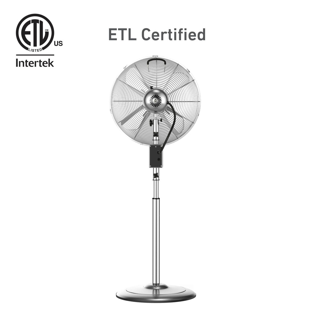 16" Digital Metal Stand Fan 3-Speed Oscillation M47693