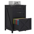Black 3 Drawer File Cabinet W457069