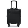 14 inch Black Softside Underseat Carry On Luggage with Wheels N224