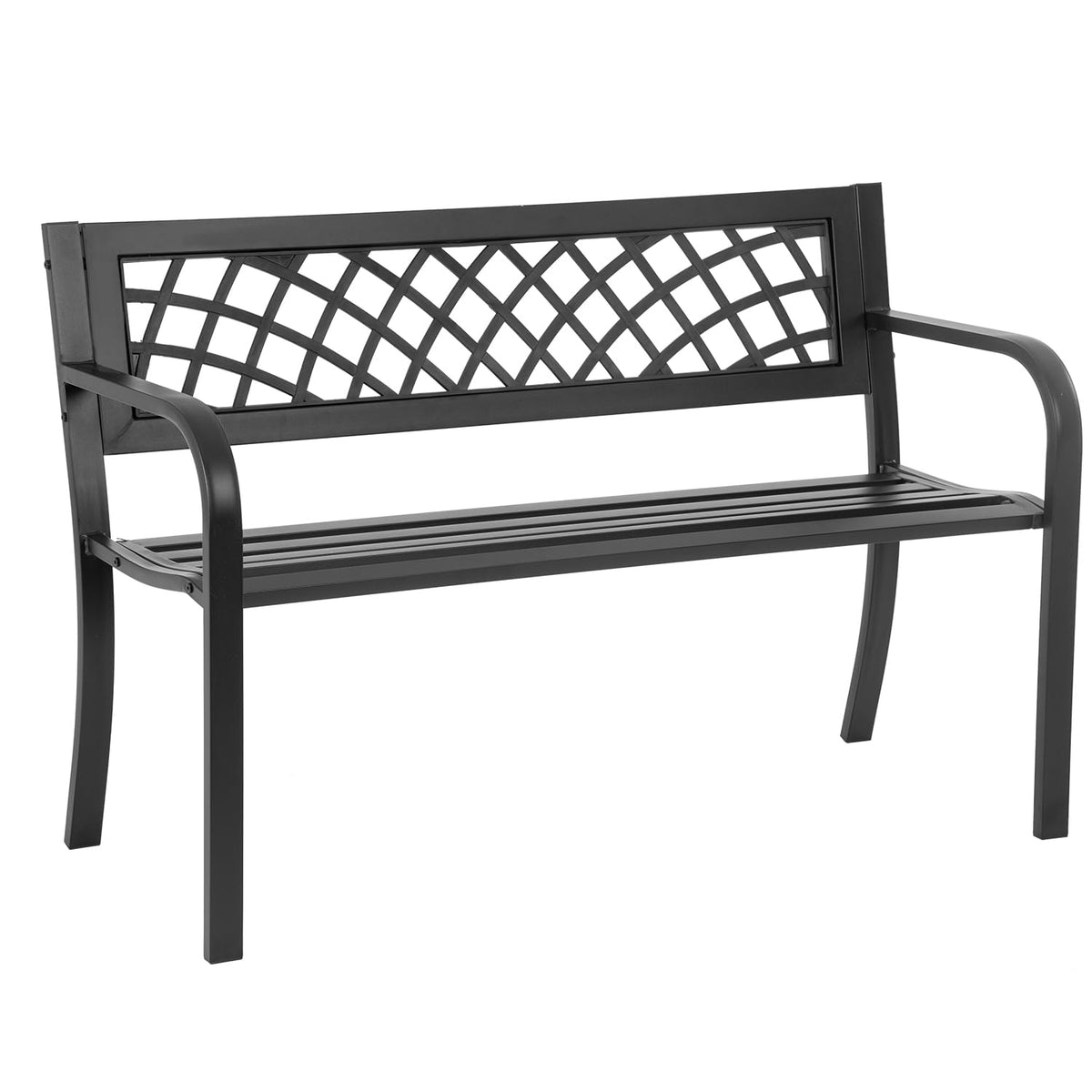Black Outdoor Garden Bench H30722