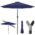 Patio Market Outdoor Table Umbrella with Push Button Tilt and Crank F433280
