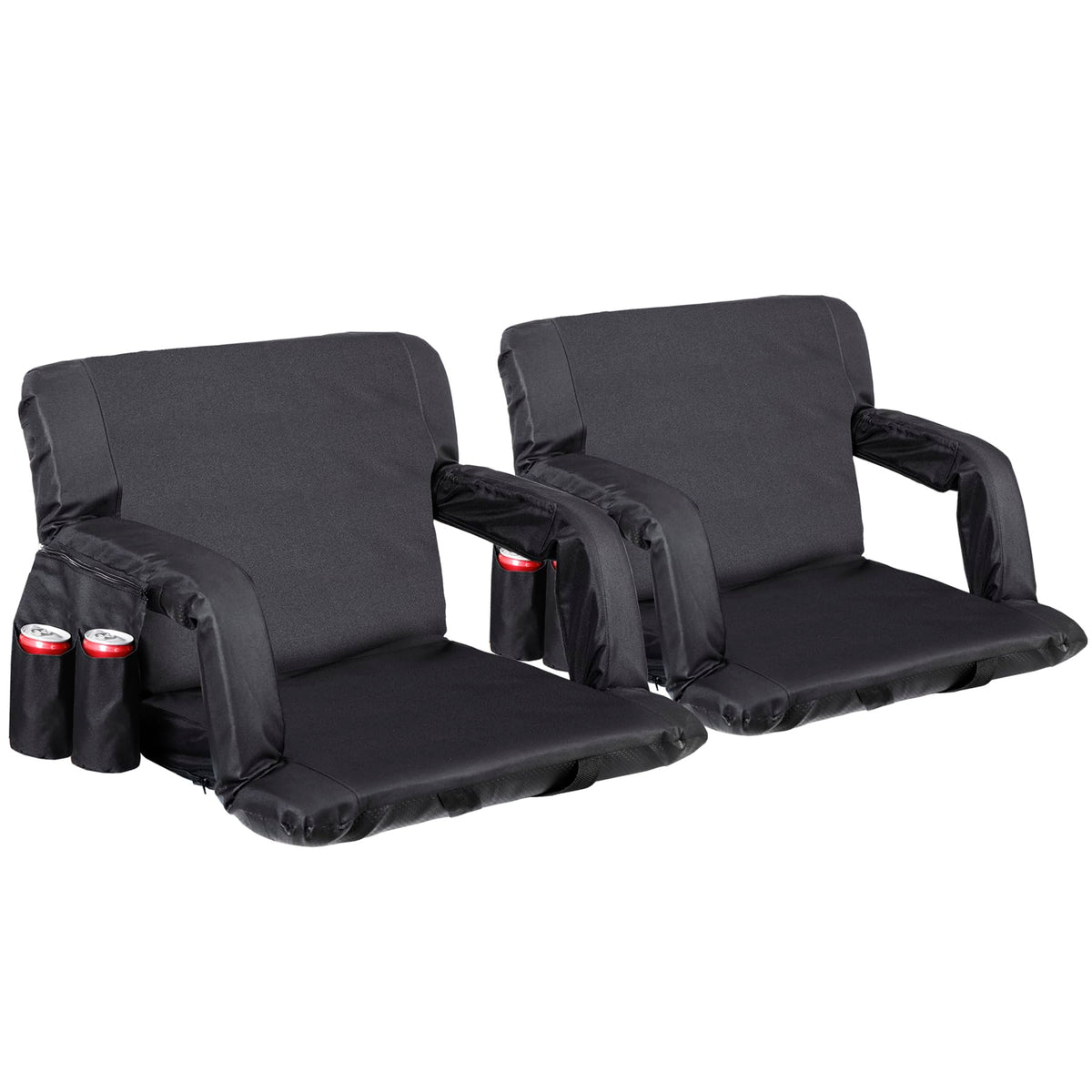 2 Pack Folding Bleacher Chairs with Cushion C44810