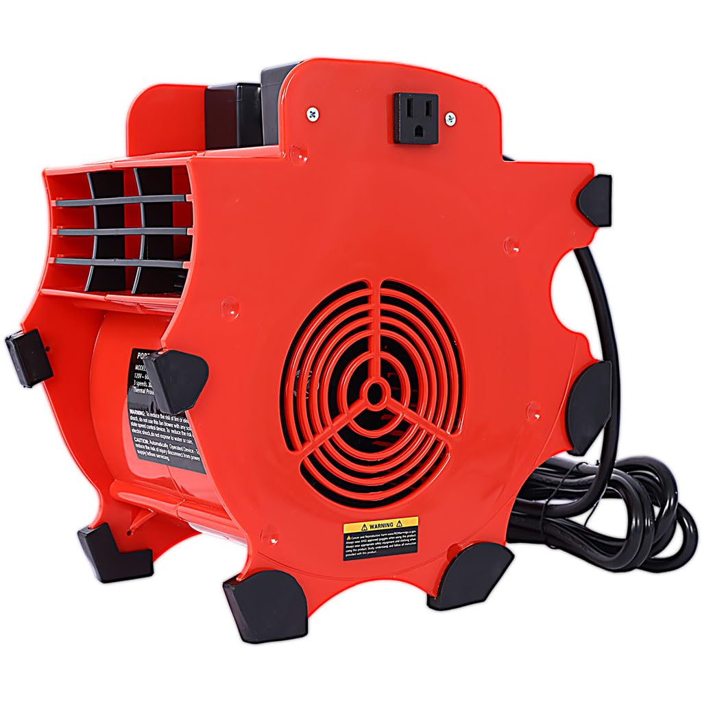 3-Speed Heavy-Duty Portable Air Mover Floor Fan and Carpet Dryer X25686