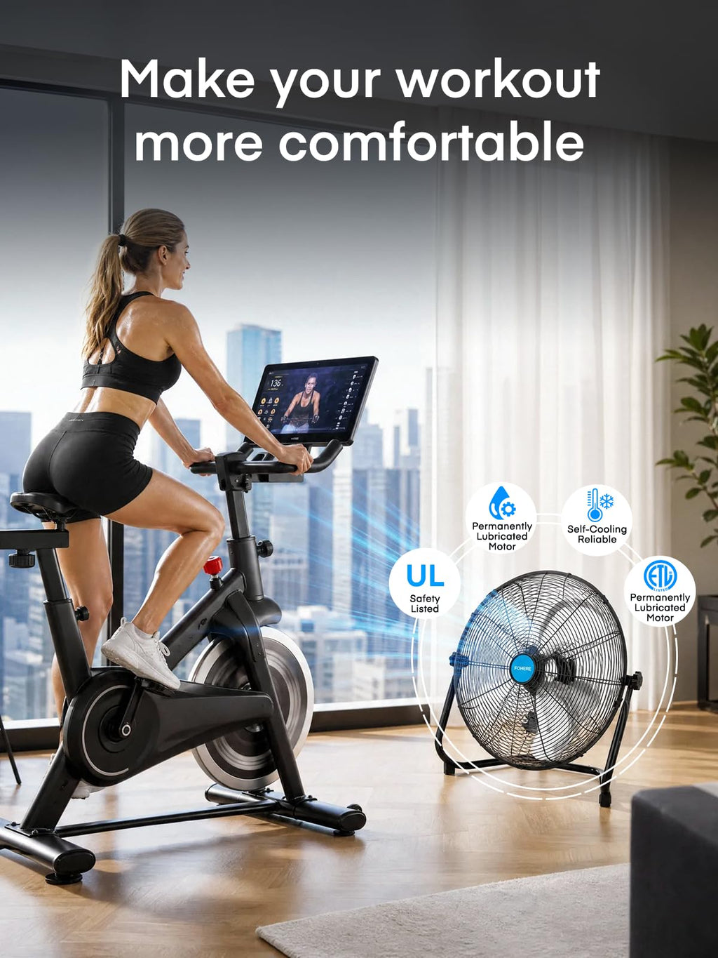 2-Pack 20-Inch High Velocity Floor & Wall Mount Fans X70171