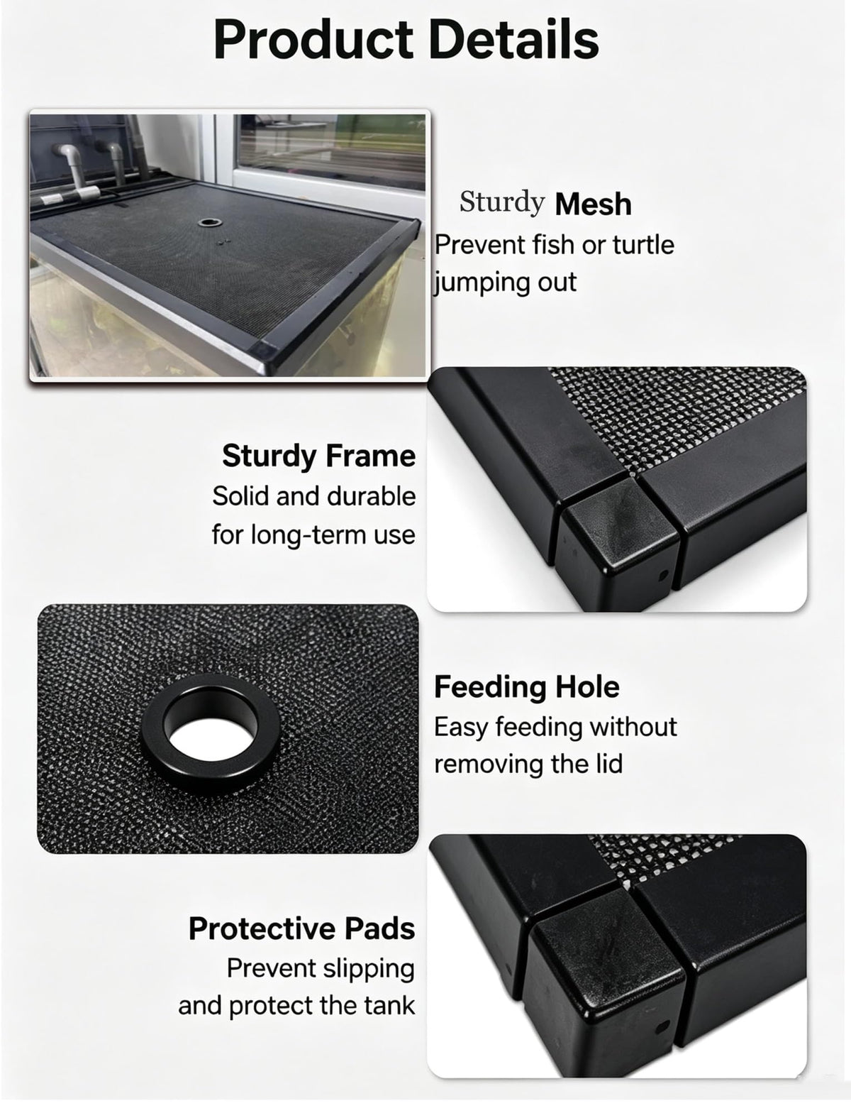 Aluminum Mesh Aquarium Lid for 10-20 Gallon Tanks T381316