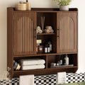 Fluted Wall Cabinet with Arched Doors & Adjustable Shelves U38674