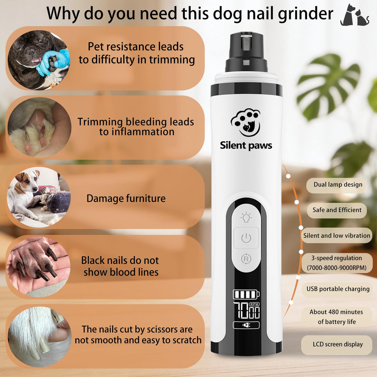 3-Speed Dog Nail Grinder S634563