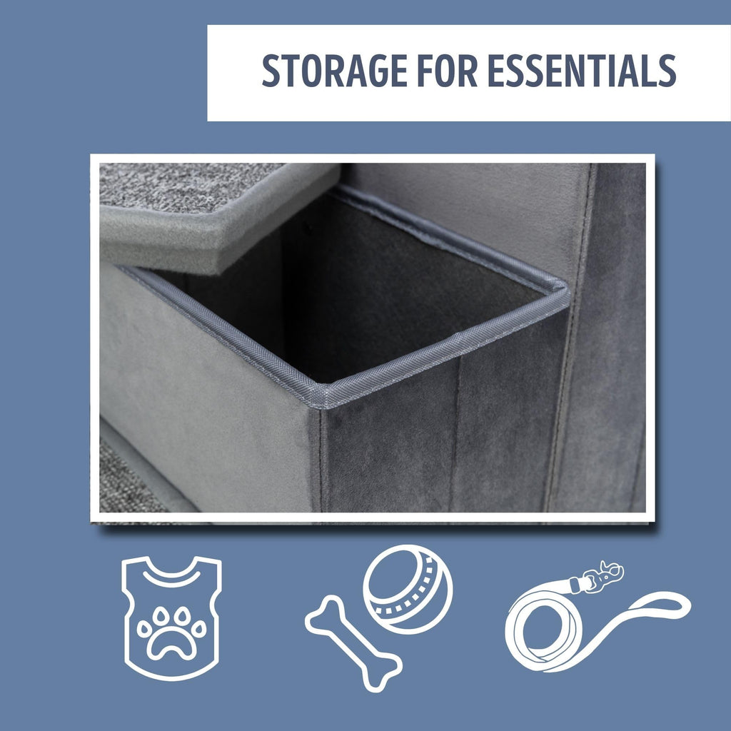 4-Step Velour Pet Stairs B55612