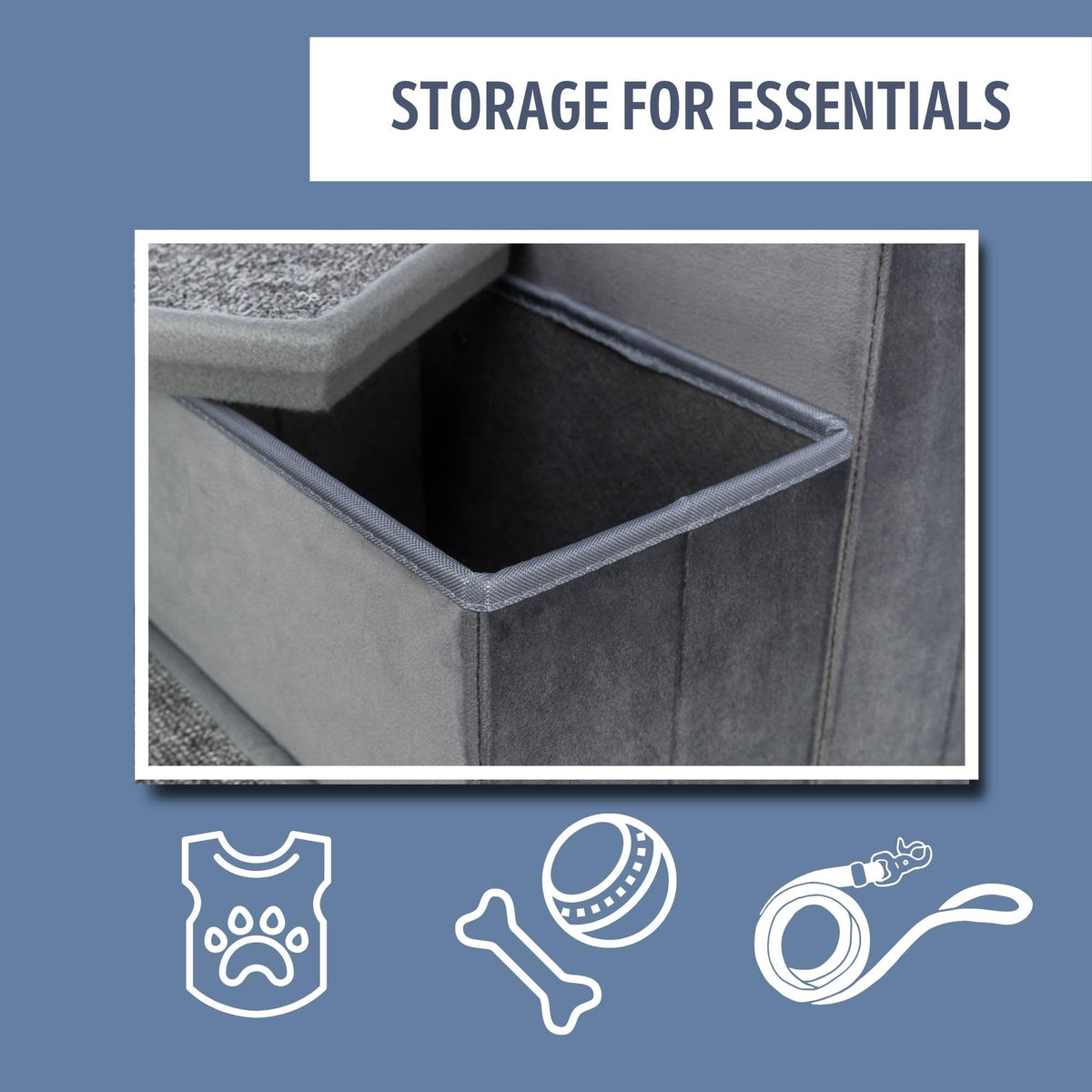4-Step Velour Pet Stairs B55612