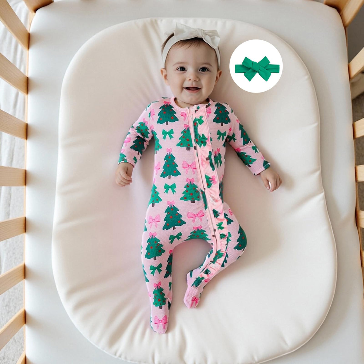 Newborn Baby Girl Footie Romper Sleeper Outfit W874
