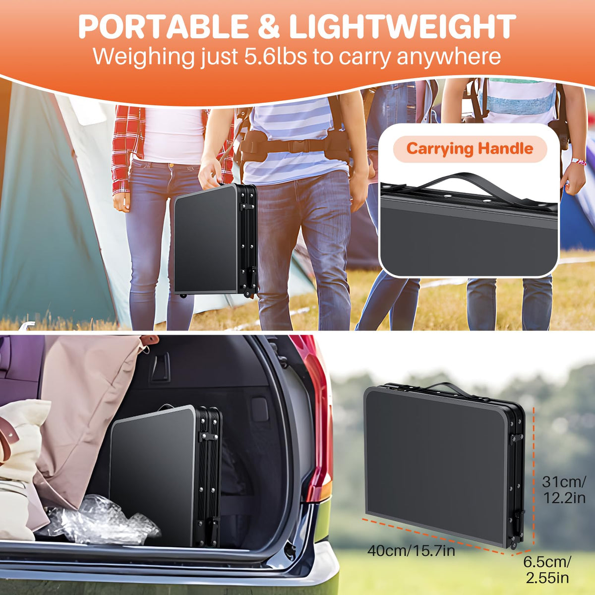 2ft Aluminum Folding Camping Table L312