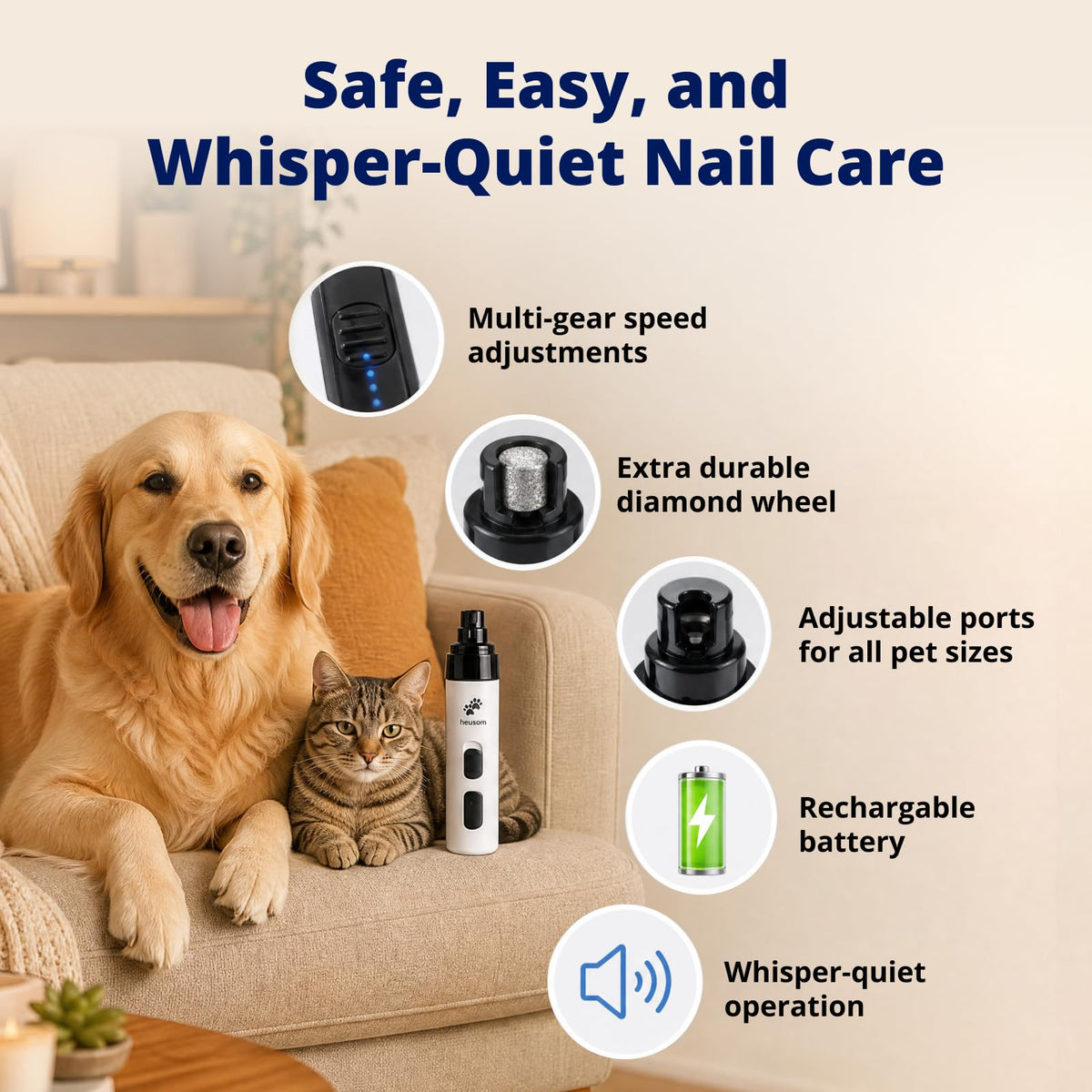 Whisper Quiet Pet Nail Grinder K49644