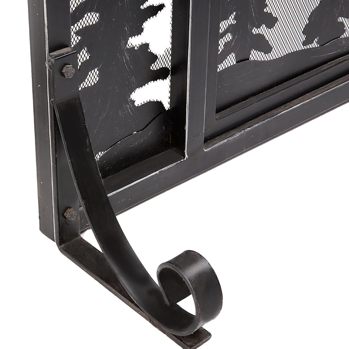 Black Metal Fireplace Screen O49909
