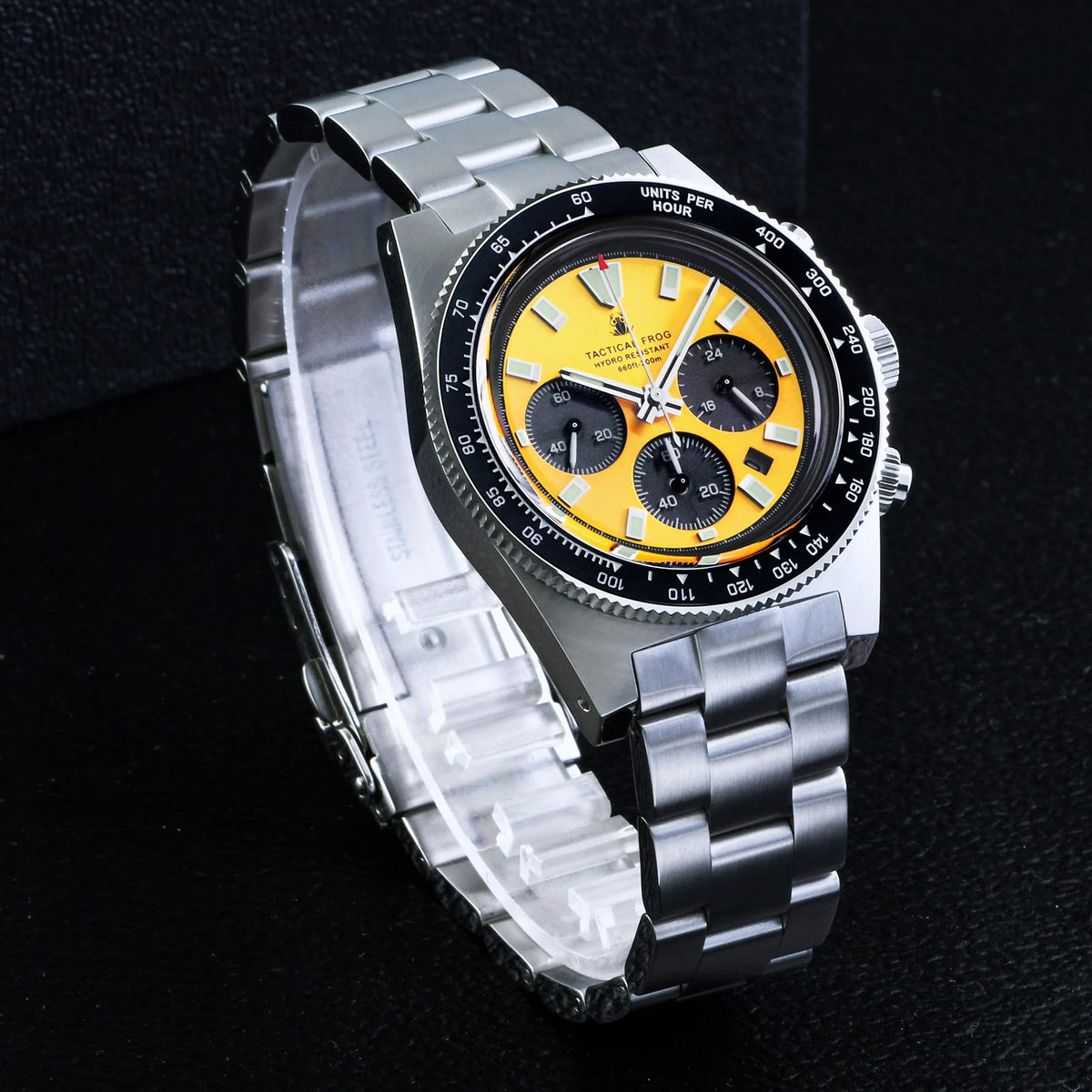 Chronograph Watch Sapphire Crystal Waterproof 100M O26753