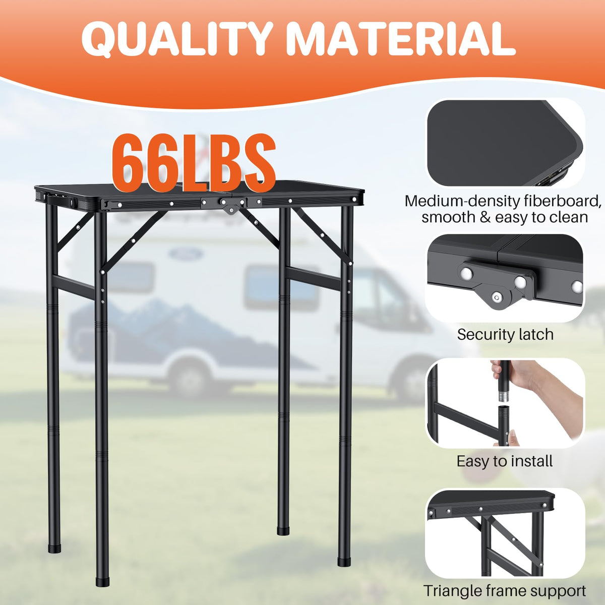 2ft Aluminum Folding Camping Table L312