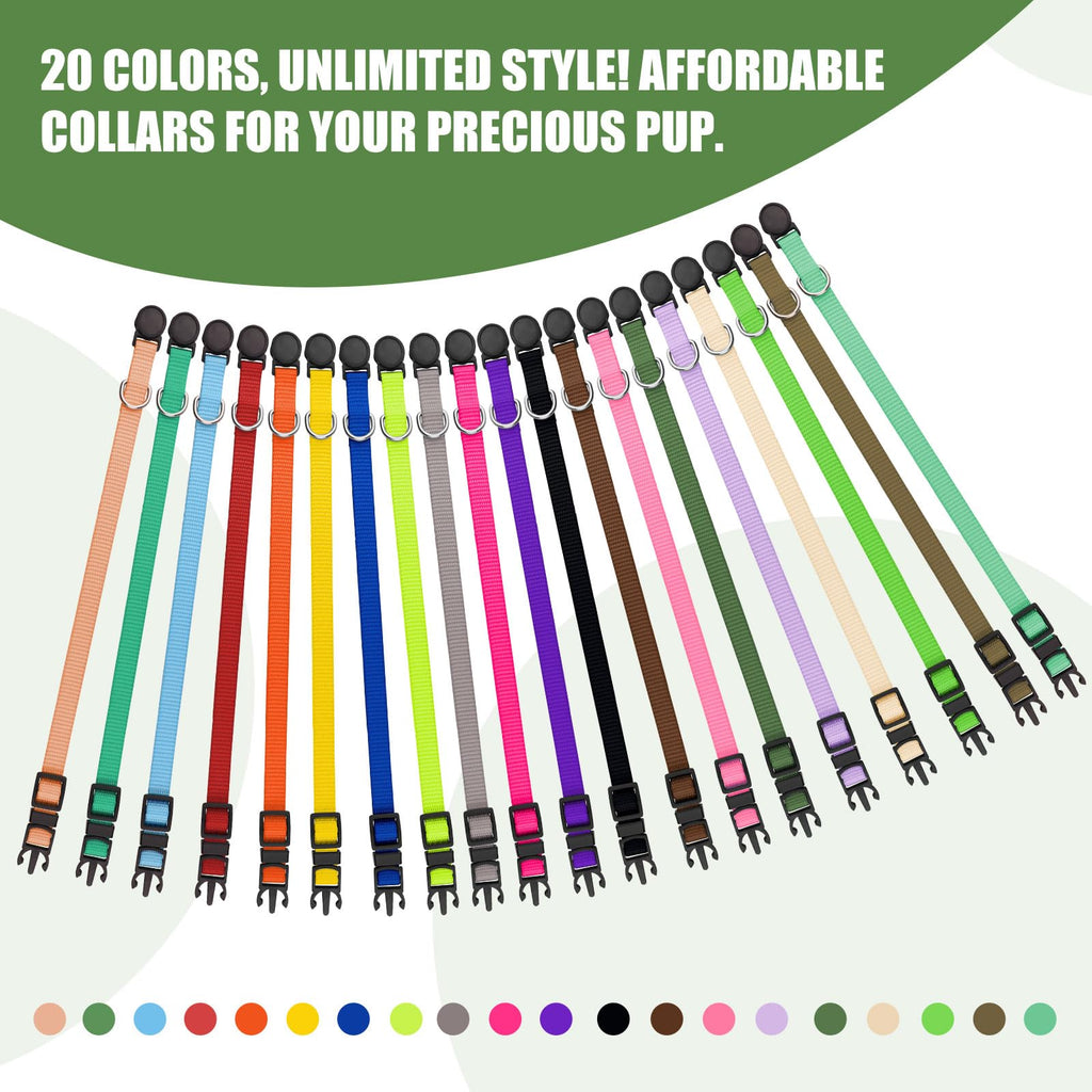 20 PCS Nylon Breakaway Puppy Collars U7961