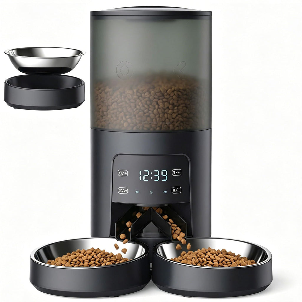 Automatic Cat Feeder 6L Black Y9531