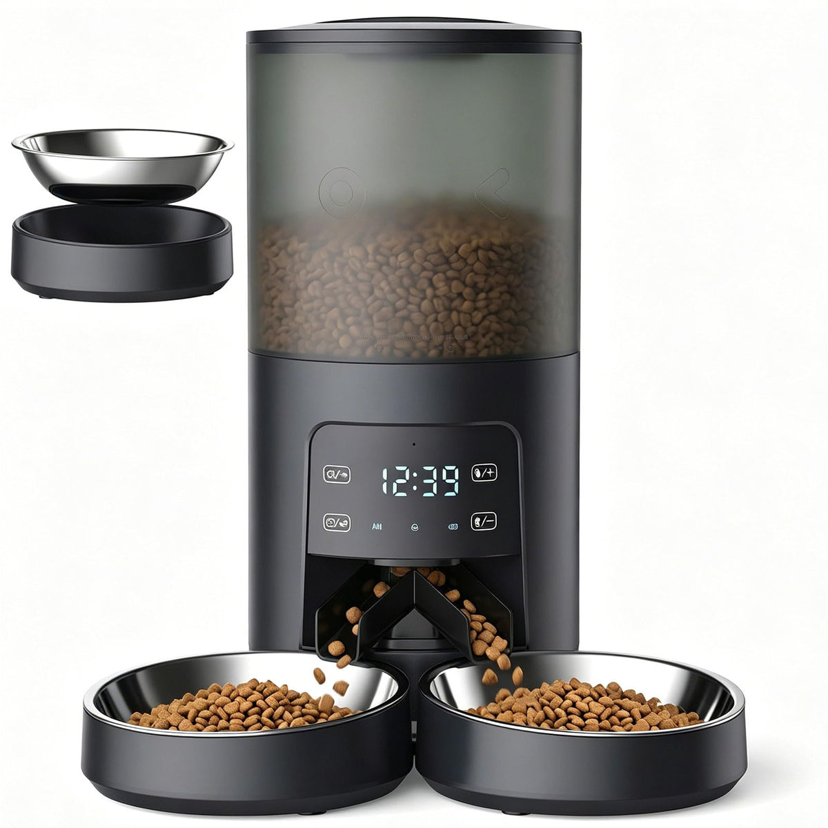 Automatic Cat Feeder 6L Black Y9531