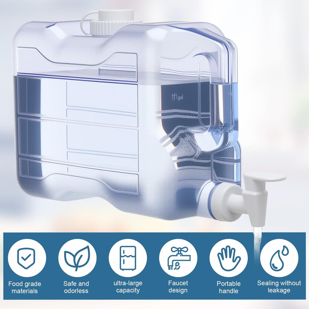 2 Gallon Plastic Water Dispenser Bottle U978902