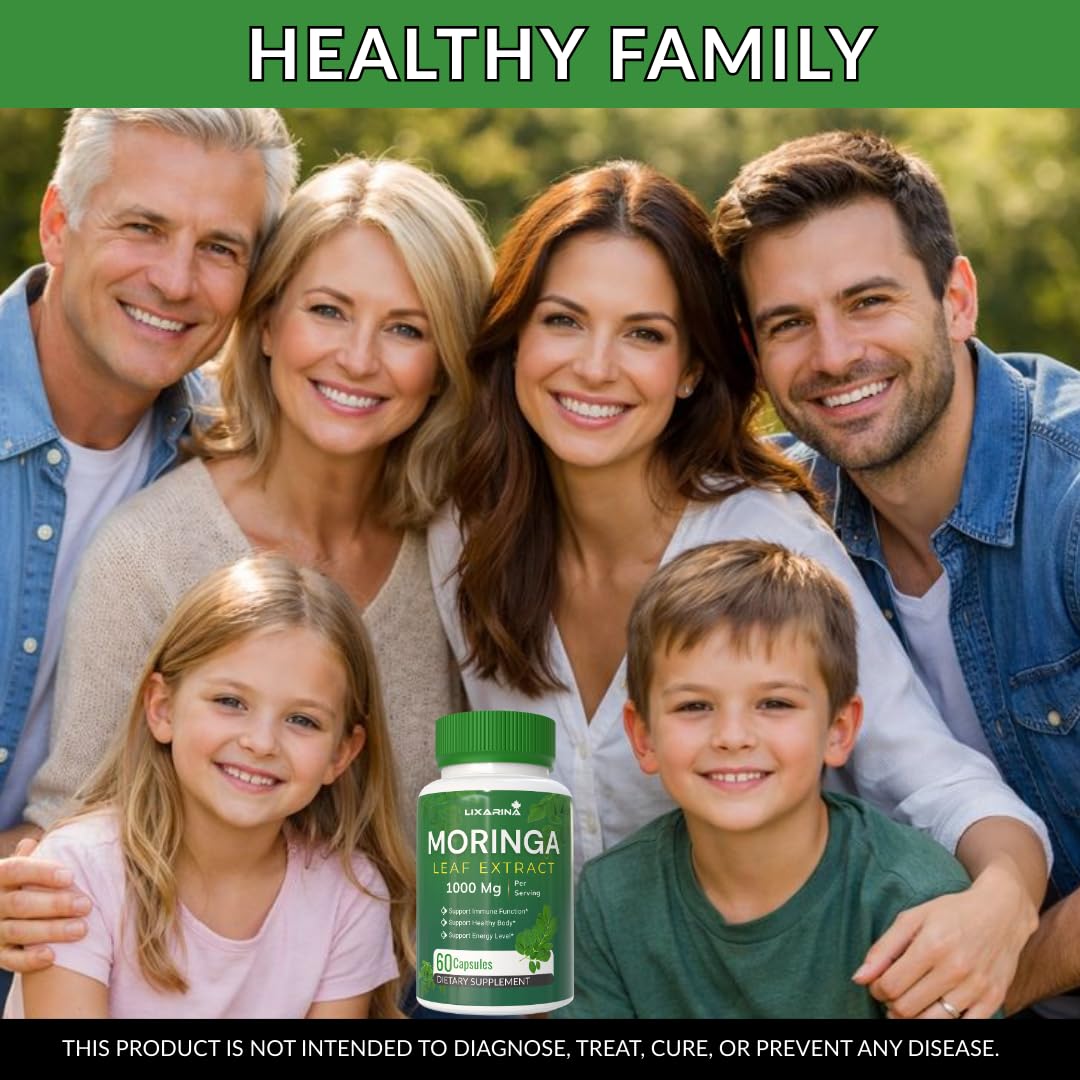 Moringa Capsules Organic 1000MG 60 Count Pack-2 Z800846